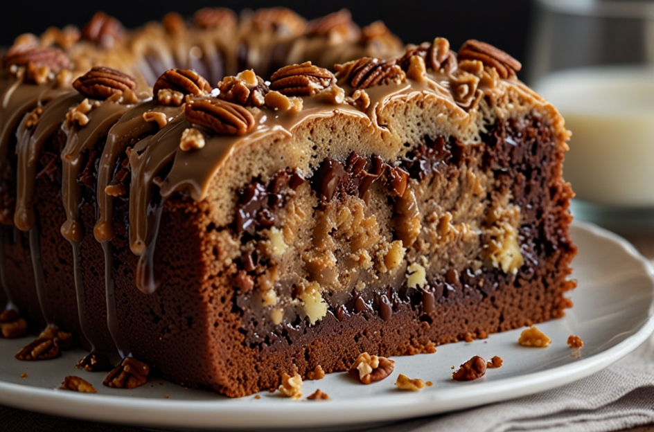 Mouth-Watering German Chocolate Pecan Pound Cake