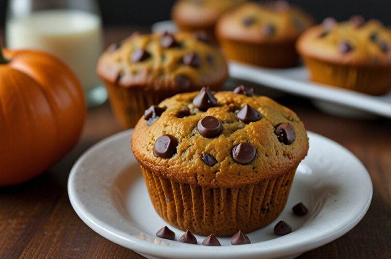 Pumpkin chocolate chip muffins